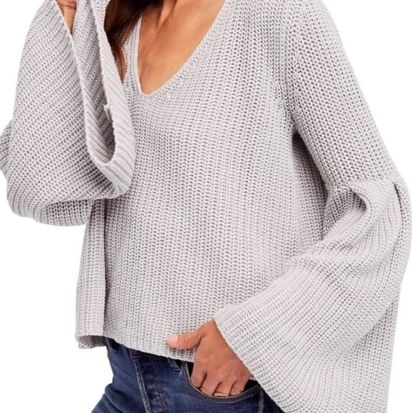 Free People Sweaters - Free People Bell Sleeve Cropped Sweater
